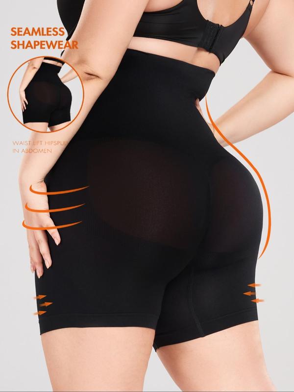 Plus Size High Waist Shapewear Shorts, Seamless Slimming Shaper Underwear for Women, Tummy Control Butt Lifting Shapewear Bottoms for Daily Wear