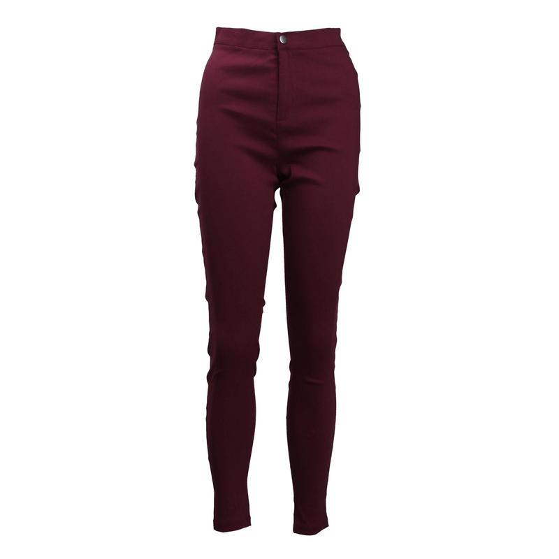 Fashion Women Pants, High Waist Leggings, Sexy Slim Pencil Skinny Pants Trousers, Solid Color Tummy Control Pants