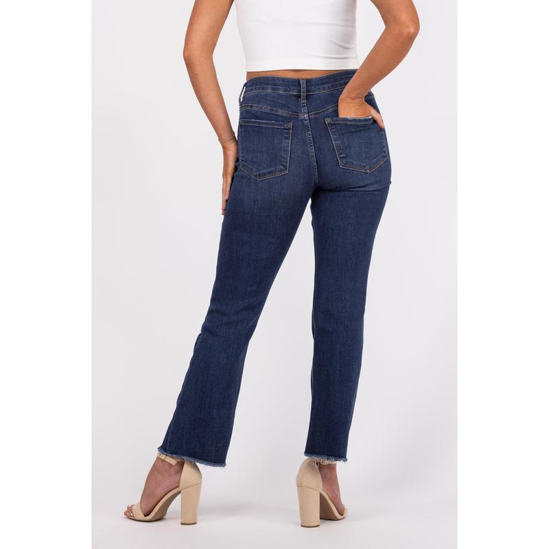 Keep Trying from Lovervet: Mid-Rise Kick Flare Denim