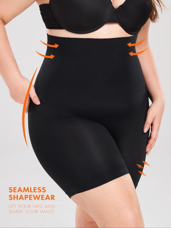 Plus Size High Waist Shapewear Shorts, Seamless Slimming Shaper Underwear for Women, Tummy Control Butt Lifting Shapewear Bottoms for Daily Wear