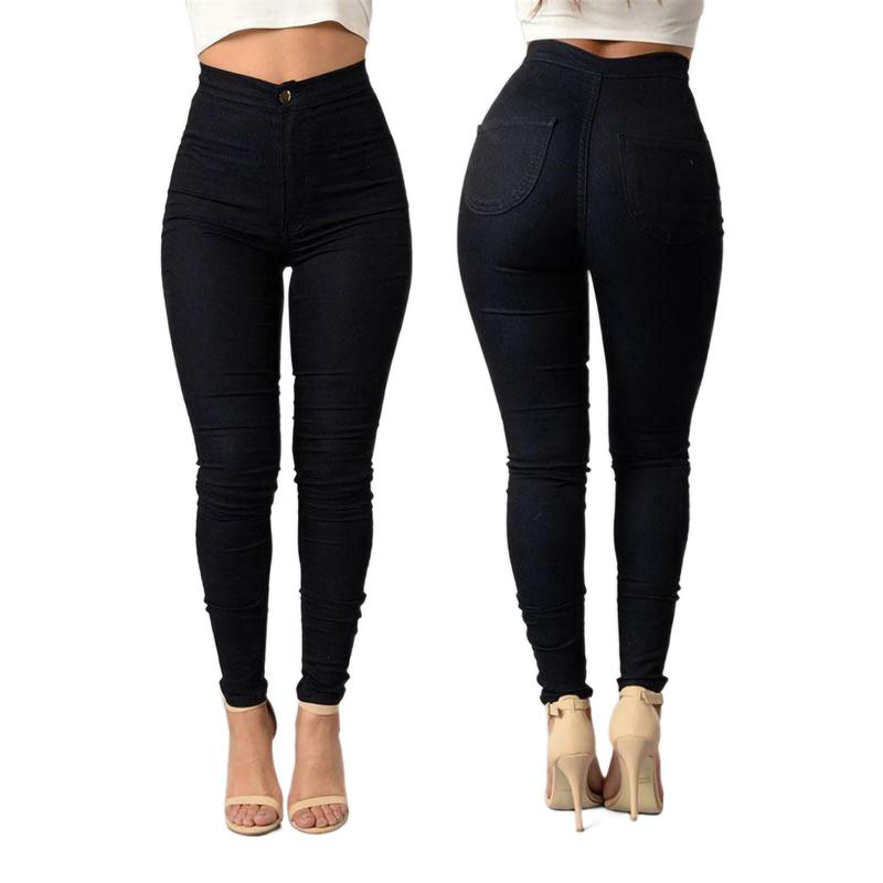 Fashion Women Pants, High Waist Leggings, Sexy Slim Pencil Skinny Pants Trousers, Solid Color Tummy Control Pants