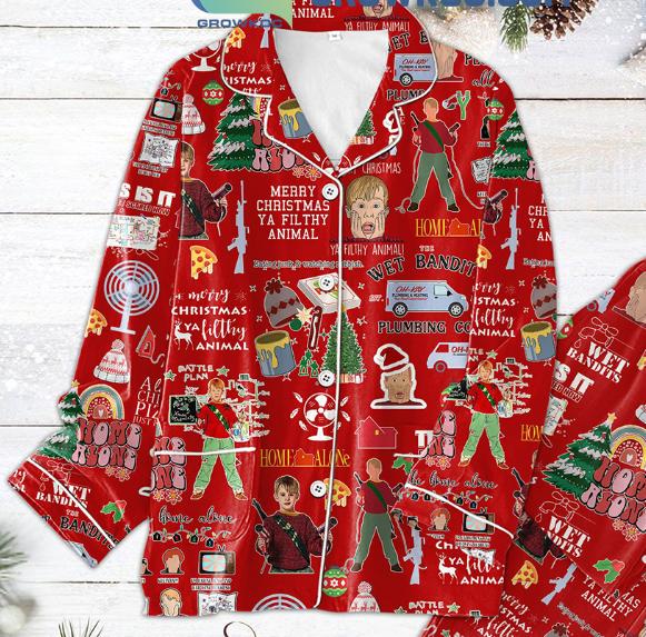 Home Alone Merry Christmas Pajamas Set, Christmas Pajamas Set, Christmas Family Pajamas Set