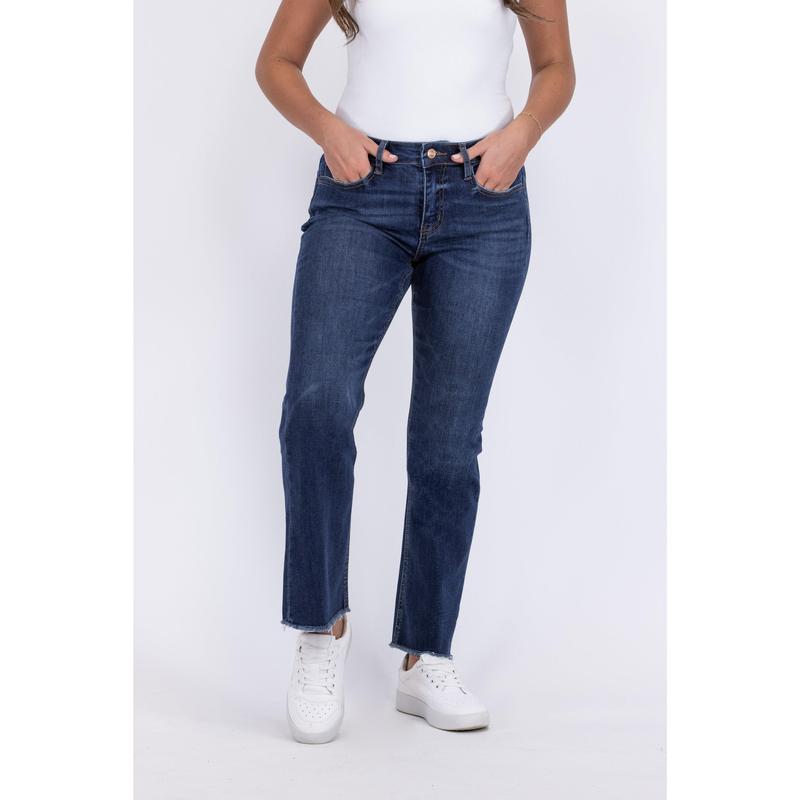 Keep Trying from Lovervet: Mid-Rise Kick Flare Denim