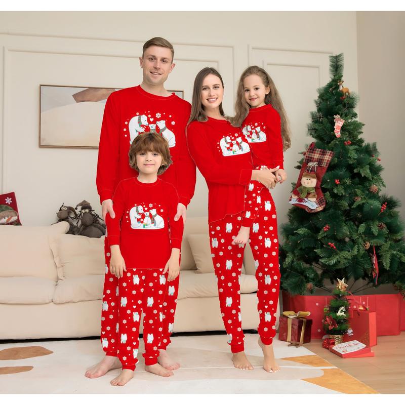 Christmas Family Pajamas Matching Sets Christmas Sleepwear Parent-Child Pjs Outfit For Christmas Holiday Xmas Party