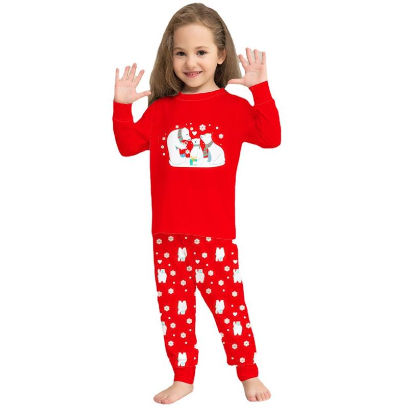 Christmas Family Pajamas Matching Sets Christmas Sleepwear Parent-Child Pjs Outfit For Christmas Holiday Xmas Party