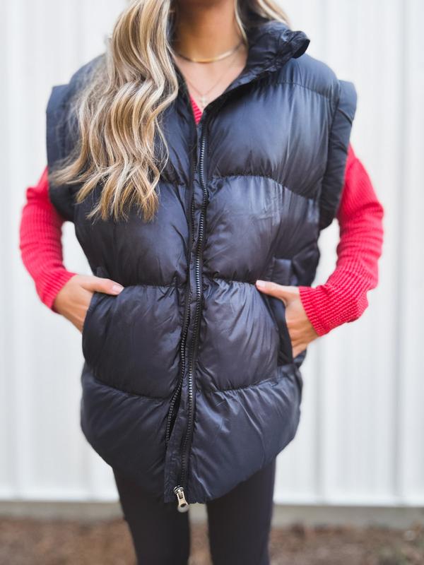 Oversized Puffer Vest II Black