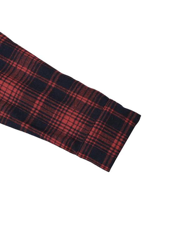 Women's Plaid Print Button Front Drawstring Shirt Dress, Casual Long Sleeve Collared Short Dress for Spring & Fall, Women's Clothes for Daily Wear, Dresses for Women