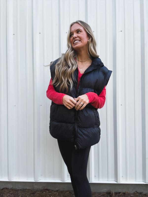 Oversized Puffer Vest II Black