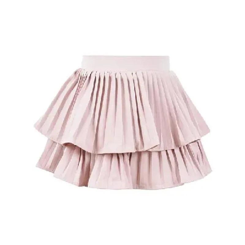 Korean Pleated Skirt Women Sweet Sexy Cake Ball Gown Summer Fashion Chic Solid Dress Pretty Style Jk Harajuku Ruffles Clothes Womenswear Bottoms Comfort Palda Gamis Basic Minimalist Short