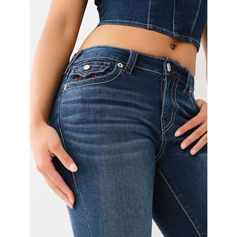 Y2k Women Vintage Gothic Fashion Embroidered Hip Hop Street Leisure Denim Pants True Brand High Waist Straight Leg Wide Leg Jean