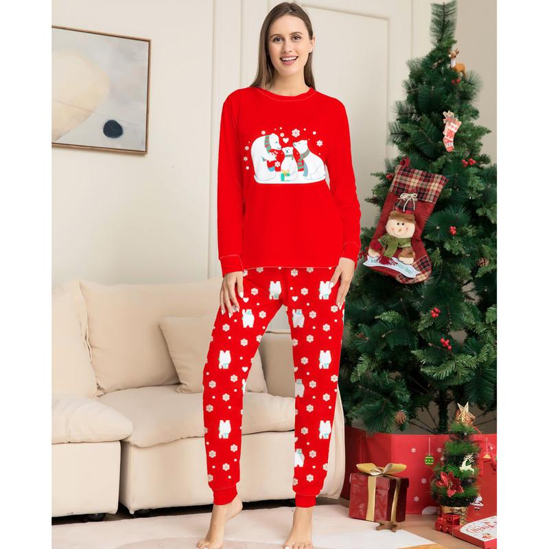 Christmas Family Pajamas Matching Sets Christmas Sleepwear Parent-Child Pjs Outfit For Christmas Holiday Xmas Party