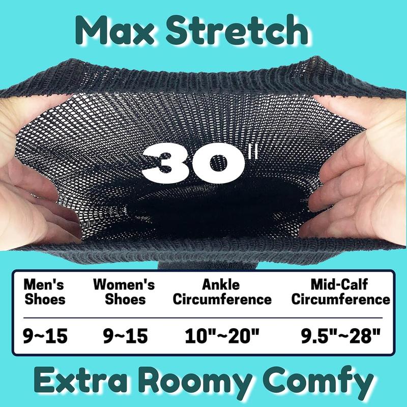 Extra Wide Socks for Swollen Feet Soft Stretch to 30