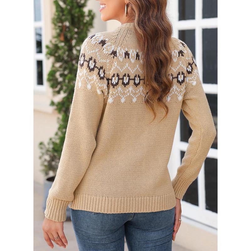 Dokotoo 2024 Autumn Winter Women's crocheted crew-neck buckle sweater cardigan