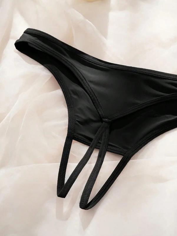 Women's Night Luminous Printed T-Back Thong, Thin Open Crotch Underwear sexy comfy