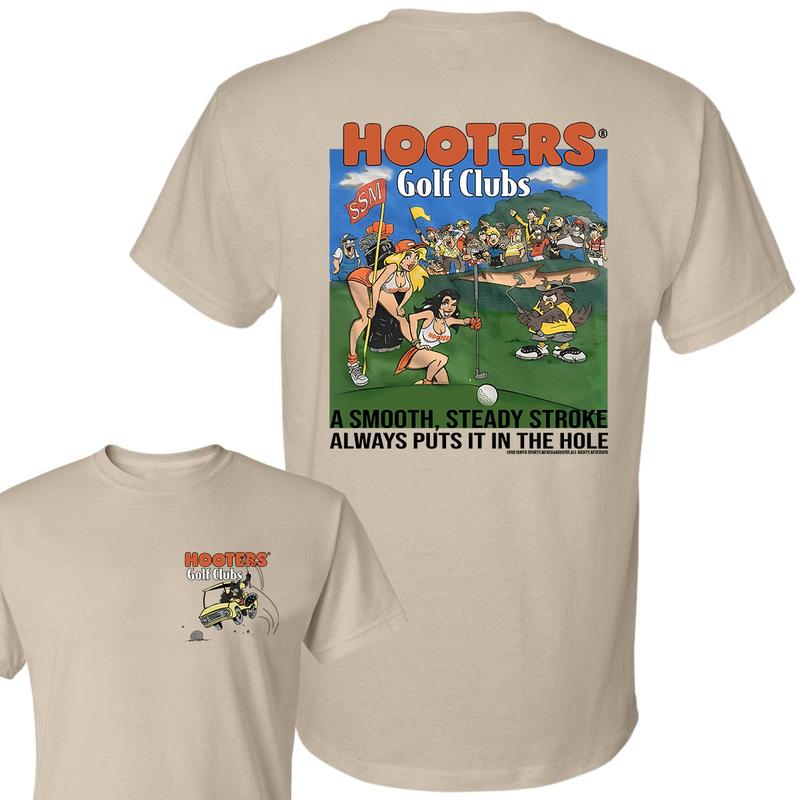 Both Sides Printed Hooters Golf Club Unisex T-Shirt