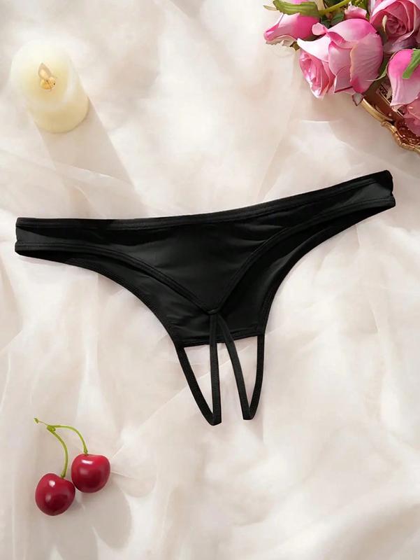 Women's Night Luminous Printed T-Back Thong, Thin Open Crotch Underwear sexy comfy
