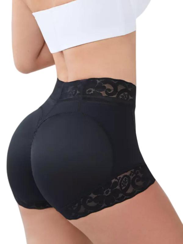 Women's Contrast Lace High Waist Shapewear Panty, Tummy Control Butt Lifting Shapewear Bottoms, Women's Shapewear for Daily Wear