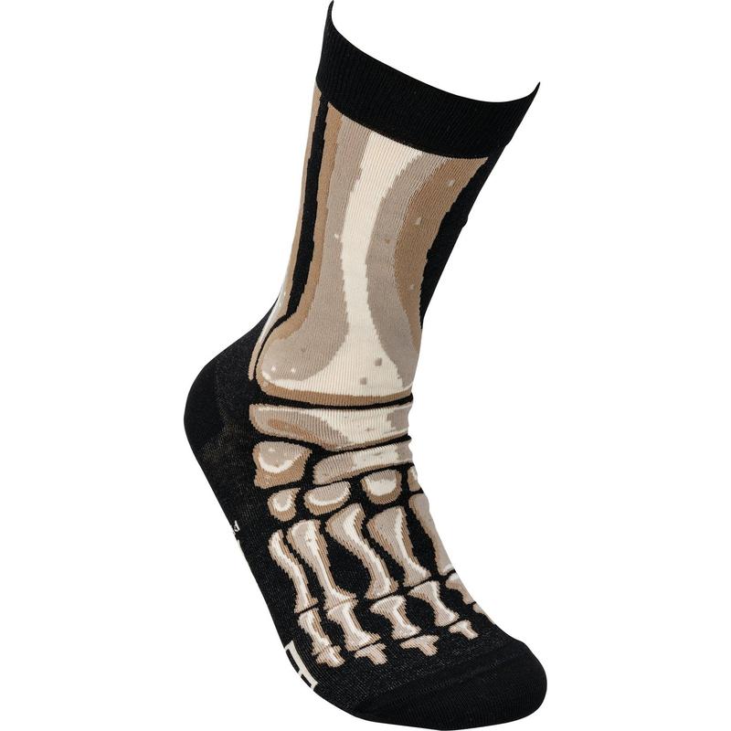 Bad To The Bone Socks in Skeleton Leg Designs  | Fun Halloween Themed Novelty Socks