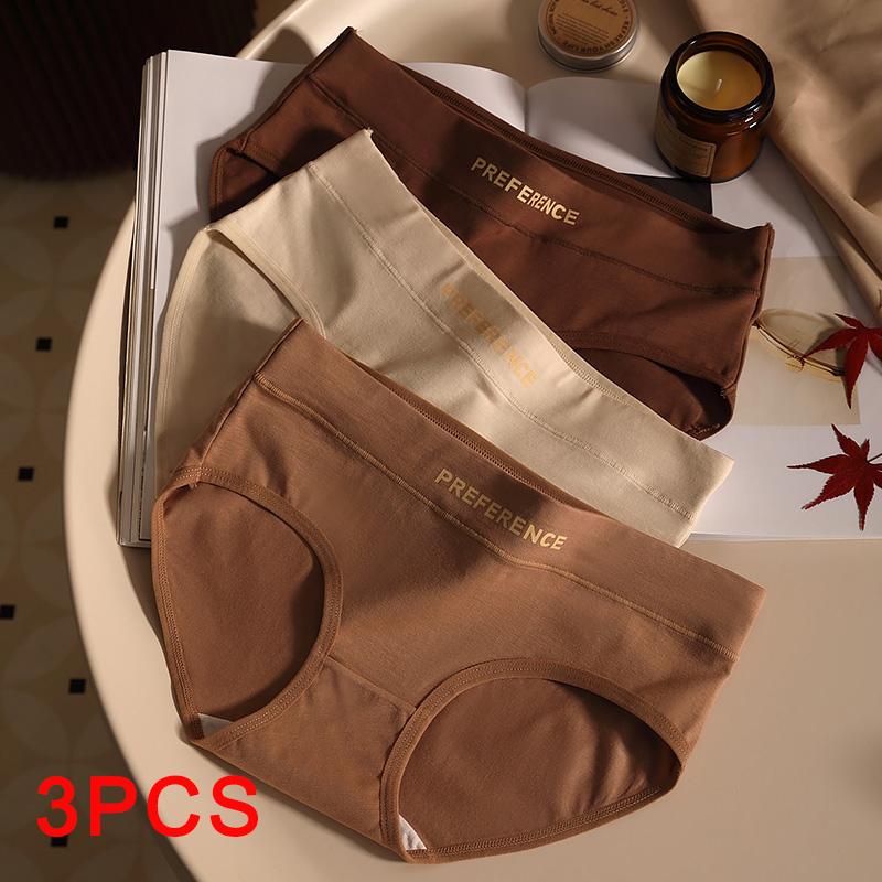 3PCS set Fashion Seamless Women Panties Underpanties Sports Soft Female Underwear Large Size Sexy Pure Cotton Women's Intimates