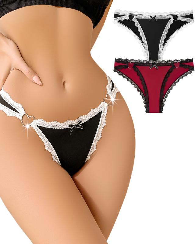 Lace Trim Panties Hipster Panties For Women Lace Womens Underwear Cute Cheeky Underwear For Women Pack seamless  panty Women's Seamless Women's Seamless Breathable Briefs Womenswear Comfort Bridal Print incandescent christmas lights christmas ornament