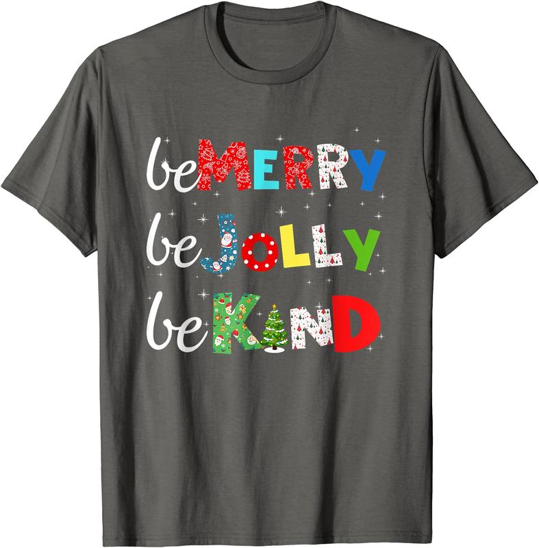 Be Merry Be Jolly Be Kind Christmas Tree Family Christmas T-Shirt