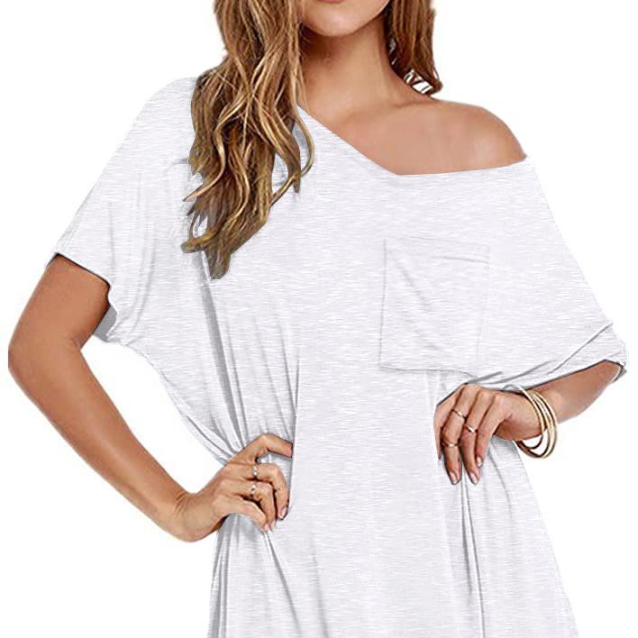 Ekouaer Womens Tshirt Nightgown Cotton V Neck Sleepshirts Comfy Casual Nightshirt for Women Fit Womenswear Comfortable Loose Oversized Loungewear