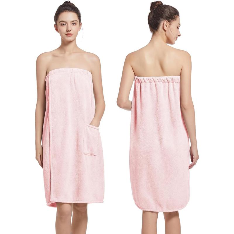 Women'S Soft Wrap Towel Full Length,Bath Robe After Shower Female Plush Long,Spa Bathrobes Lightweight With Pockets