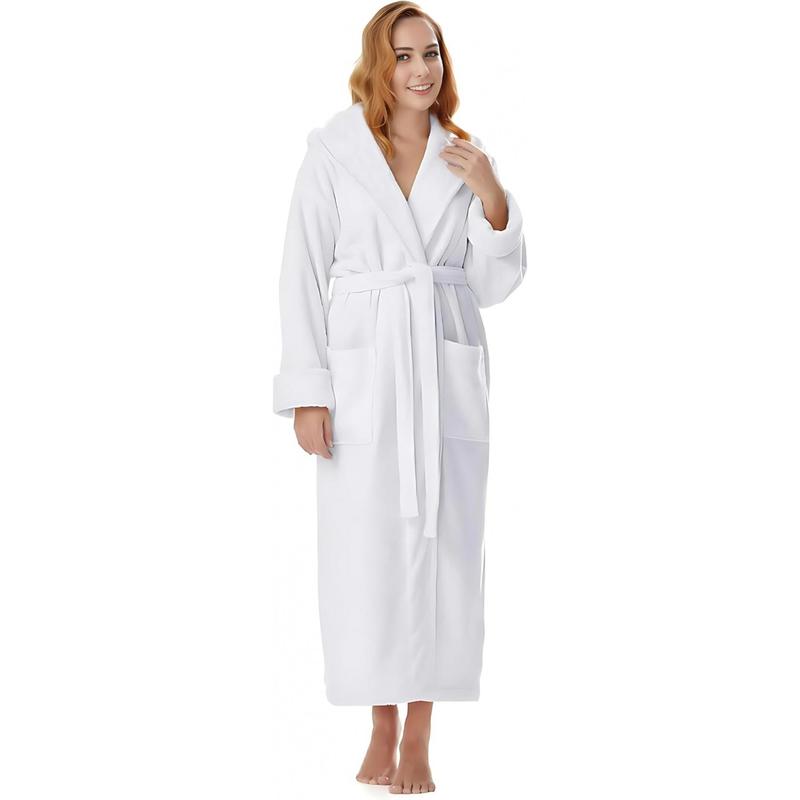 Cotton Terry Robes for Women and Men, Terry Shawl Collar Bathrobe, ONE SIZE - UNISEX Men & Women Spa Robe