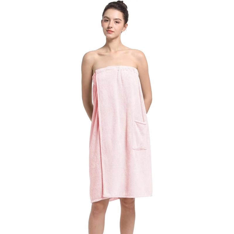 Women'S Soft Wrap Towel Full Length,Bath Robe After Shower Female Plush Long,Spa Bathrobes Lightweight With Pockets