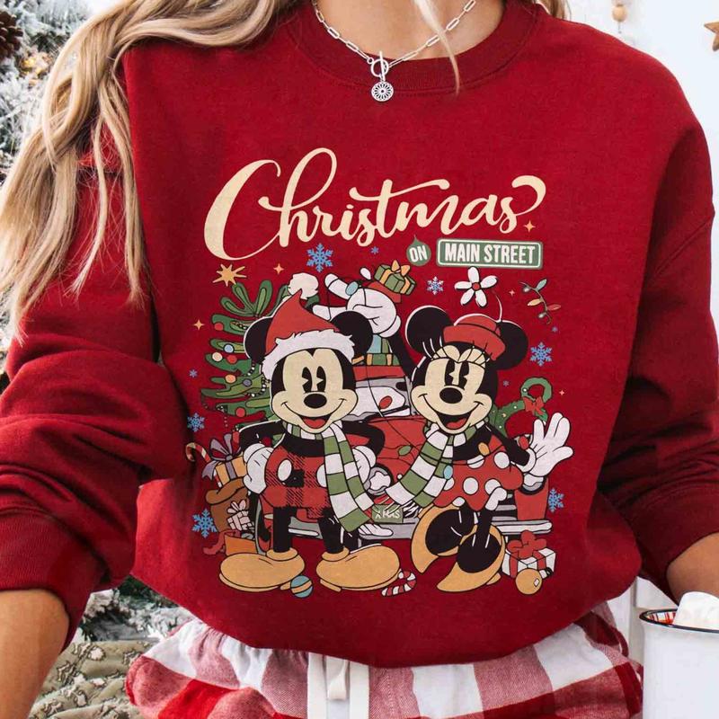 Vintage  Christmas On Main Street Shirt, Minnie s Christmas Party 2023,  Family Christmas Shirt,  Trip