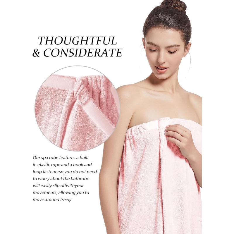 Women'S Soft Wrap Towel Full Length,Bath Robe After Shower Female Plush Long,Spa Bathrobes Lightweight With Pockets