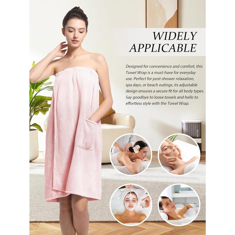 Women'S Soft Wrap Towel Full Length,Bath Robe After Shower Female Plush Long,Spa Bathrobes Lightweight With Pockets