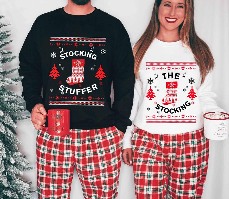 Matching Couples Ugly Christmas Sweater, Adult Humor Holiday Sweater, Ugly Christmas Party Sweater, Fun Holiday Shirts, Humorous Gifts V2