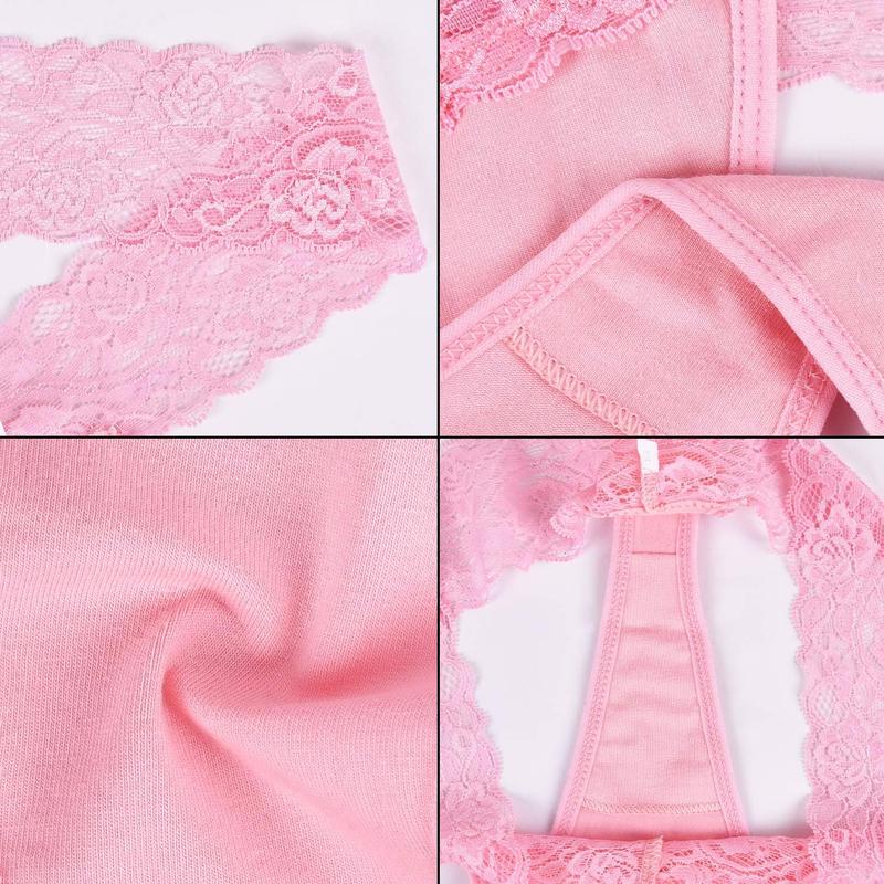 Women's  Decor Lace Trim Thong,hand wash multicolor panties,Casual Comfy Breathable  for Daily  Wear,Underwear for women,Ladies Underwear for All Seasons
