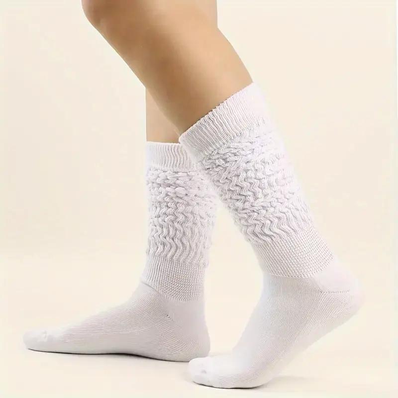 Random Color Women's Solid Color Ankle Socks, 3 Pairs Soft Comfortable Breathable Socks for Fall & Winter, Women's Socks for Daily Wear