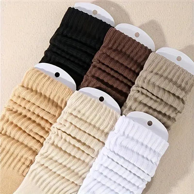 Random Color Women's Solid Color Ankle Socks, 3 Pairs Soft Comfortable Breathable Socks for Fall & Winter, Women's Socks for Daily Wear