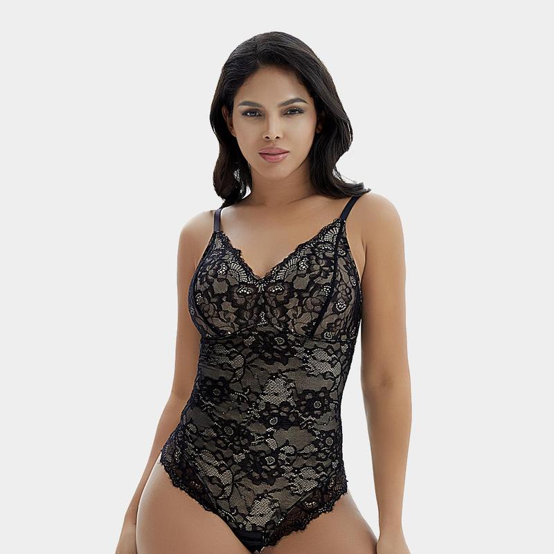 Sexy Lace Bodysuit Shapewear for Women 3580-Link B Thong Adjustable Underwear Womenswear Nylon