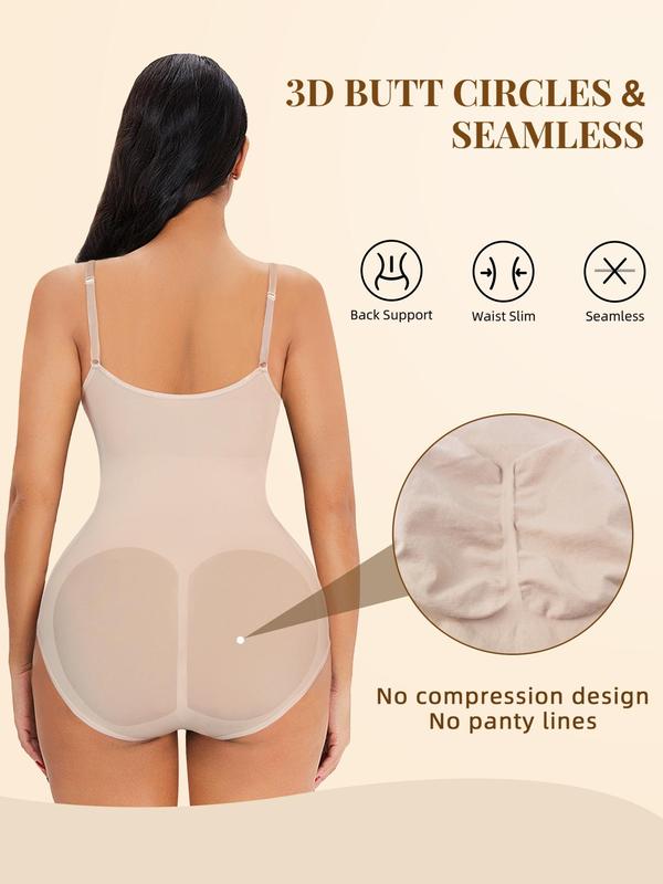 2 3 Count Shapewear Bodysuit for Women Tummy Control Butt Lifting Body Shapewear Adjustable Straps Seamless Underwear Black Friday All Saints' Day Chrismas