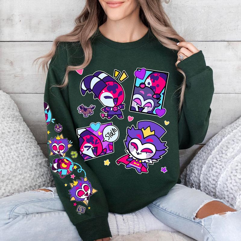 stolas and blitzo helluva boss Sweatshirt, Hazbin Hotel Hoodie, Helluva Boss Shirt