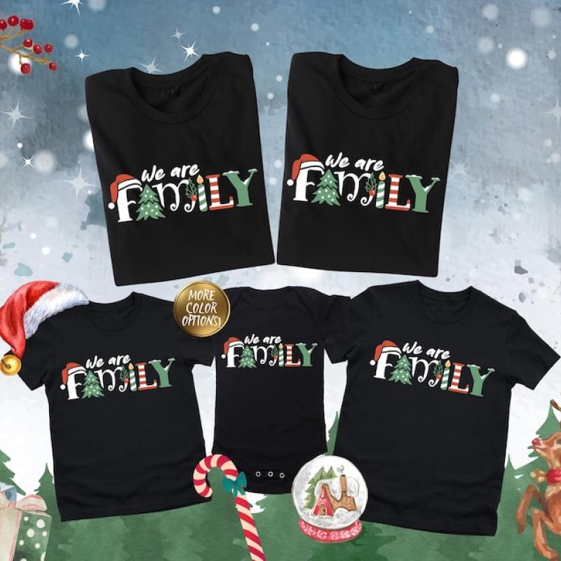 We Are Family Christmas Shirt,Matching Family Christmas Shirts,Matching Xmas Shirt,Christmas Crew Shirt,Christmas Party,Christmas Family Tee