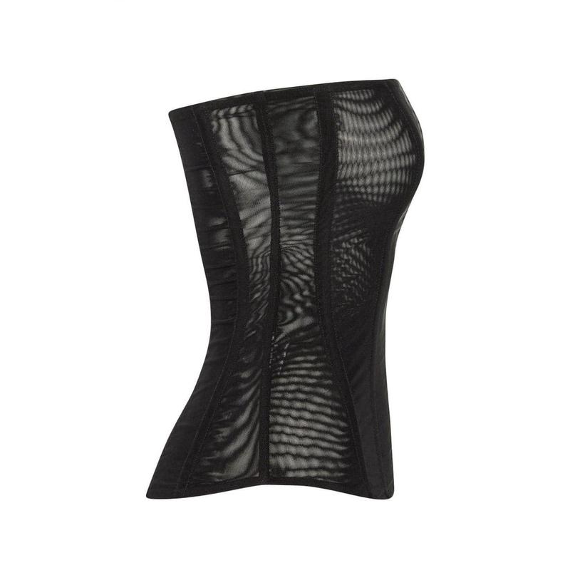 Muse Mesh Corset Top - Black