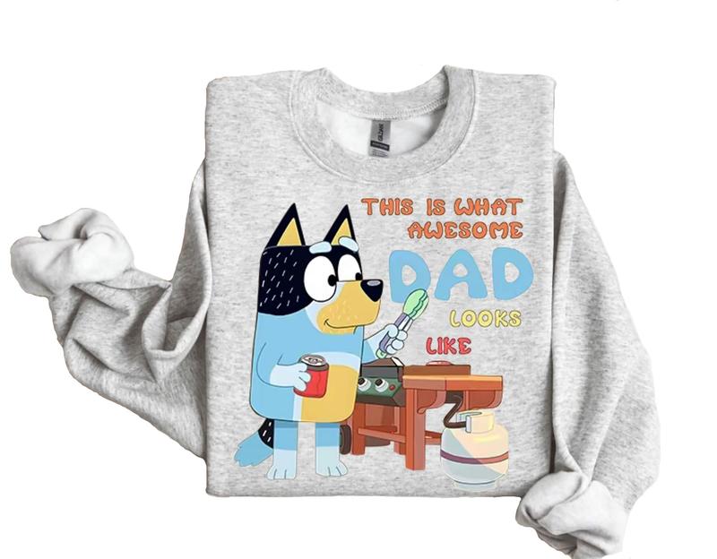 This Is What Awesome Dad Looks Like Bluey Sweatshirt, Bluey Hoodie, Bluey Bingo Shirts, Bluey Family Matching TShirt, Merch Shirt