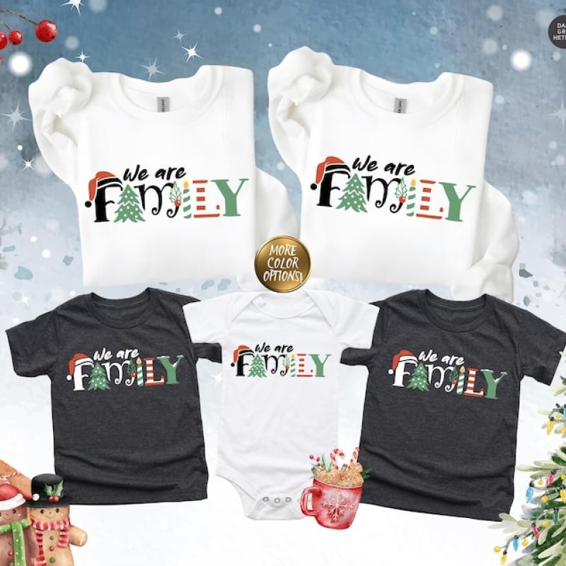 We Are Family Christmas Shirt,Matching Family Christmas Shirts,Matching Xmas Shirt,Christmas Crew Shirt,Christmas Party,Christmas Family Tee