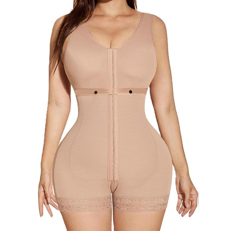 Curvyfaja Women's Chest-Packed Shapewear Bodysuit with Tummy Control and Butt Lift - Fajas, Womenswear open crotch Comfort Hip Basic Minimalist