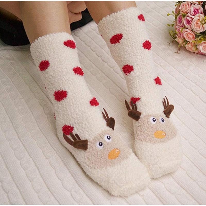 5 Pairs Womens Fuzzy Socks Winter Warm Cozy Fluffy Super Soft Slipper Socks