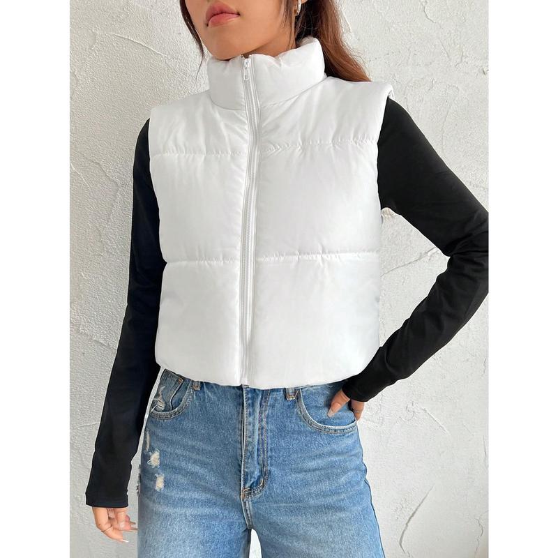 URESHE EZwear Zip Up Puffer Vest Coa