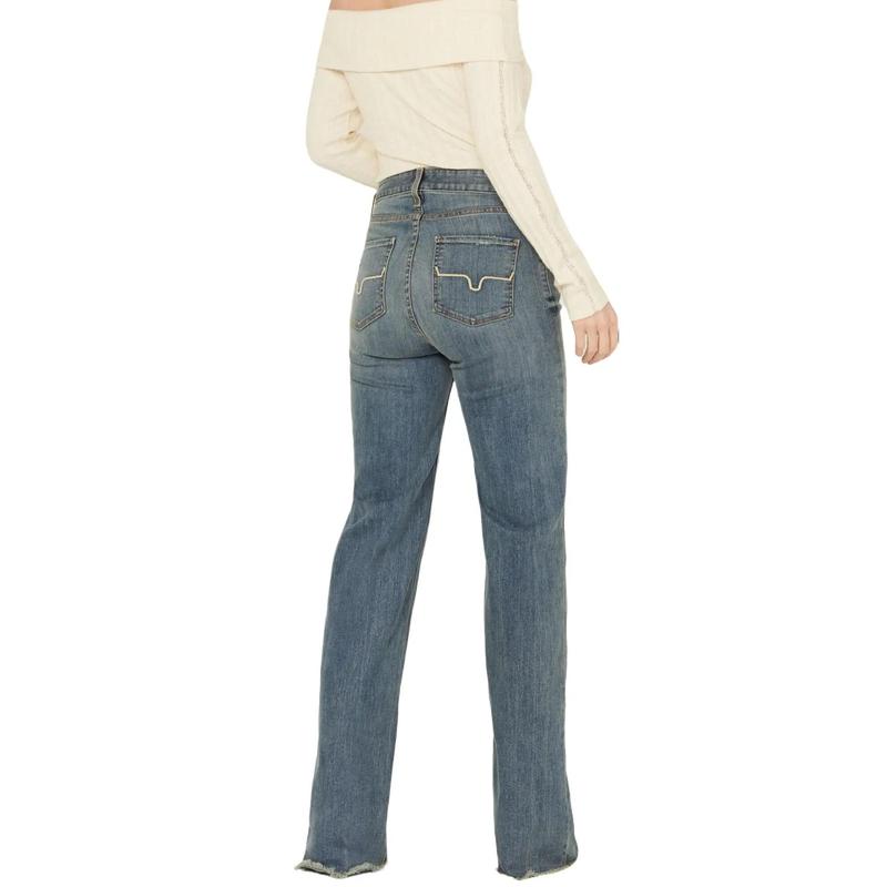 Kmes Ranch Women's Olivia Medium Wash High Rise Wide Leg Jeans