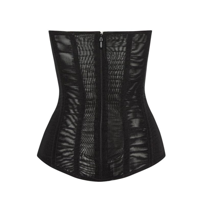 Muse Mesh Corset Top - Black