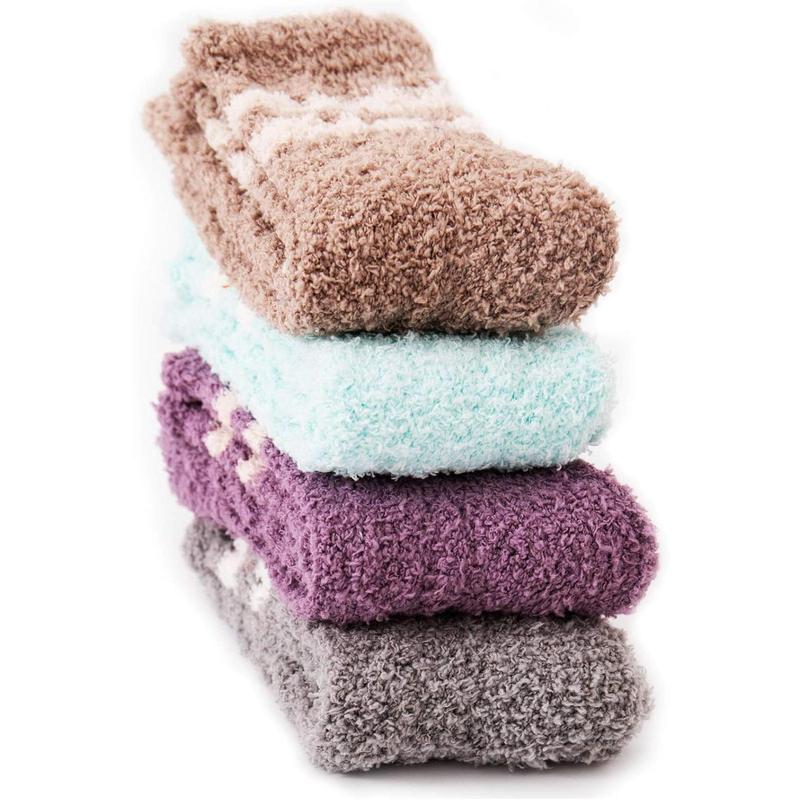 Fuzzy Socks Soft Cozy Fluffy Slipper Winter Warm Plush Socks Christmas Stocking Stuffers Gifts for Women Womenswear Comfort