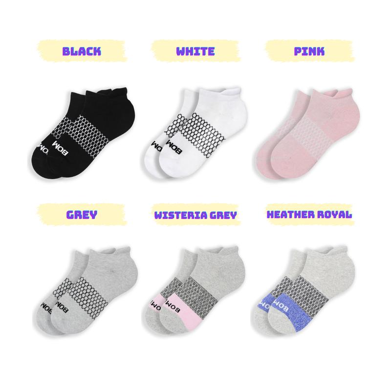 2-3-5 Pack Women's Originals Ankle Socks | No Show Sock | Athletic Cushioned Comfort Running, Honeycomb Arch Support Womenswear Lady Bridal